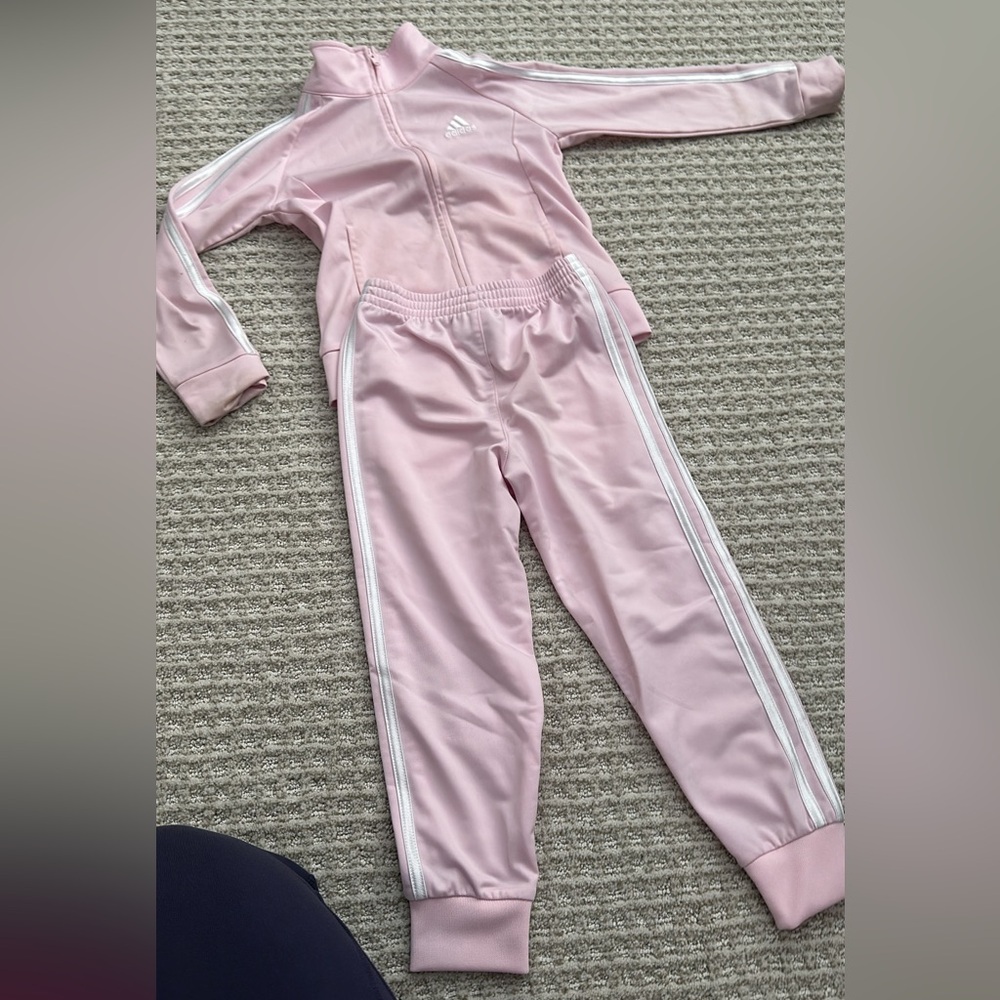 Adidas Kids Light Pink One Piece Suit